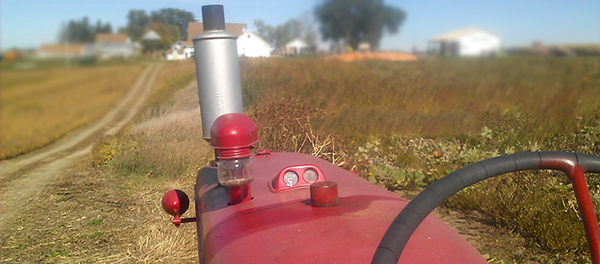 Tractor on farm